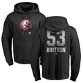 #53 BRITTON Men's New York Yankees Fanatics Branded Black Personalized Midnight Mascot Pullover Hoodie