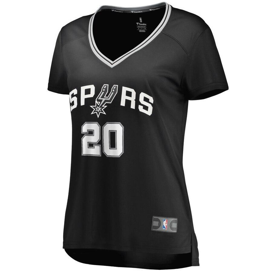Manu Ginobili San Antonio Spurs Women's Fast Break Replica Jersey - Icon Edition – Black