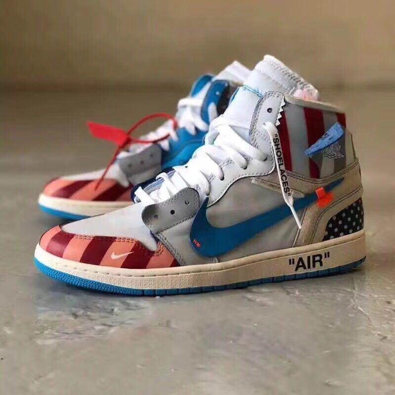 Retro Basketball Shoe 1 x Off White Special Edition AJ1 x OW