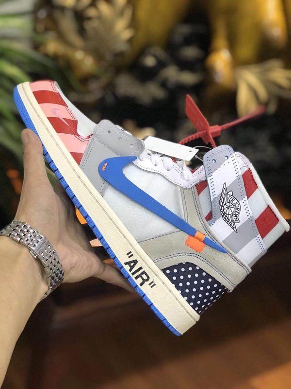 Retro Basketball Shoe 1 x Off White Special Edition AJ1 x OW