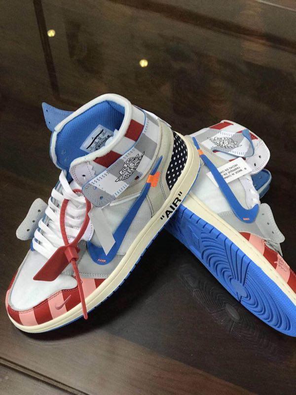 Retro Basketball Shoe 1 x Off White Special Edition AJ1 x OW