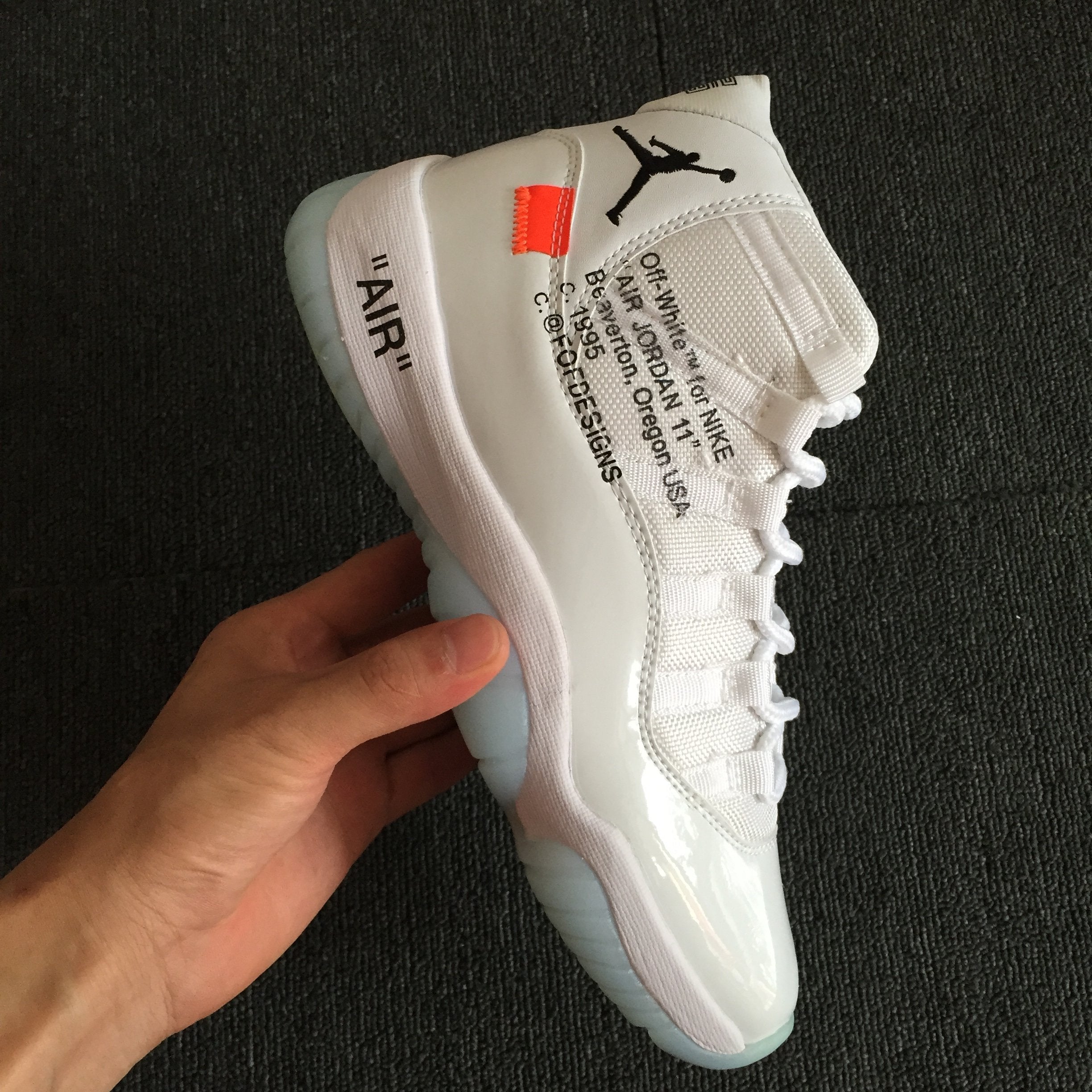 Retro Basketball Shoe 11 x Off White AJ11 x OW