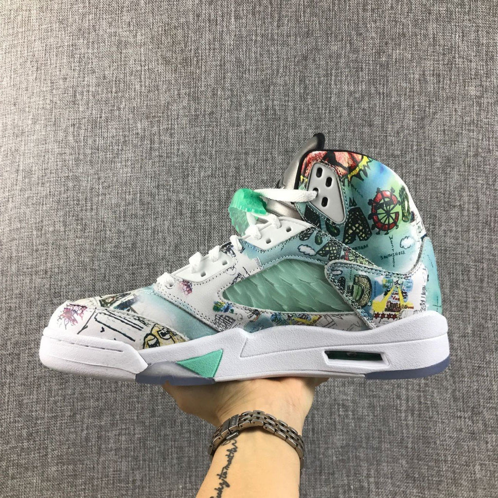 Retro Basketball Shoe 5 Colorful Comic AJ5