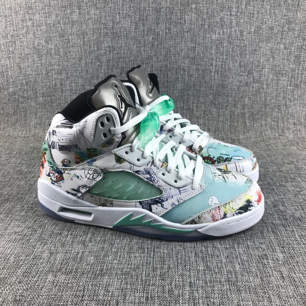 Retro Basketball Shoe 5 Colorful Comic AJ5