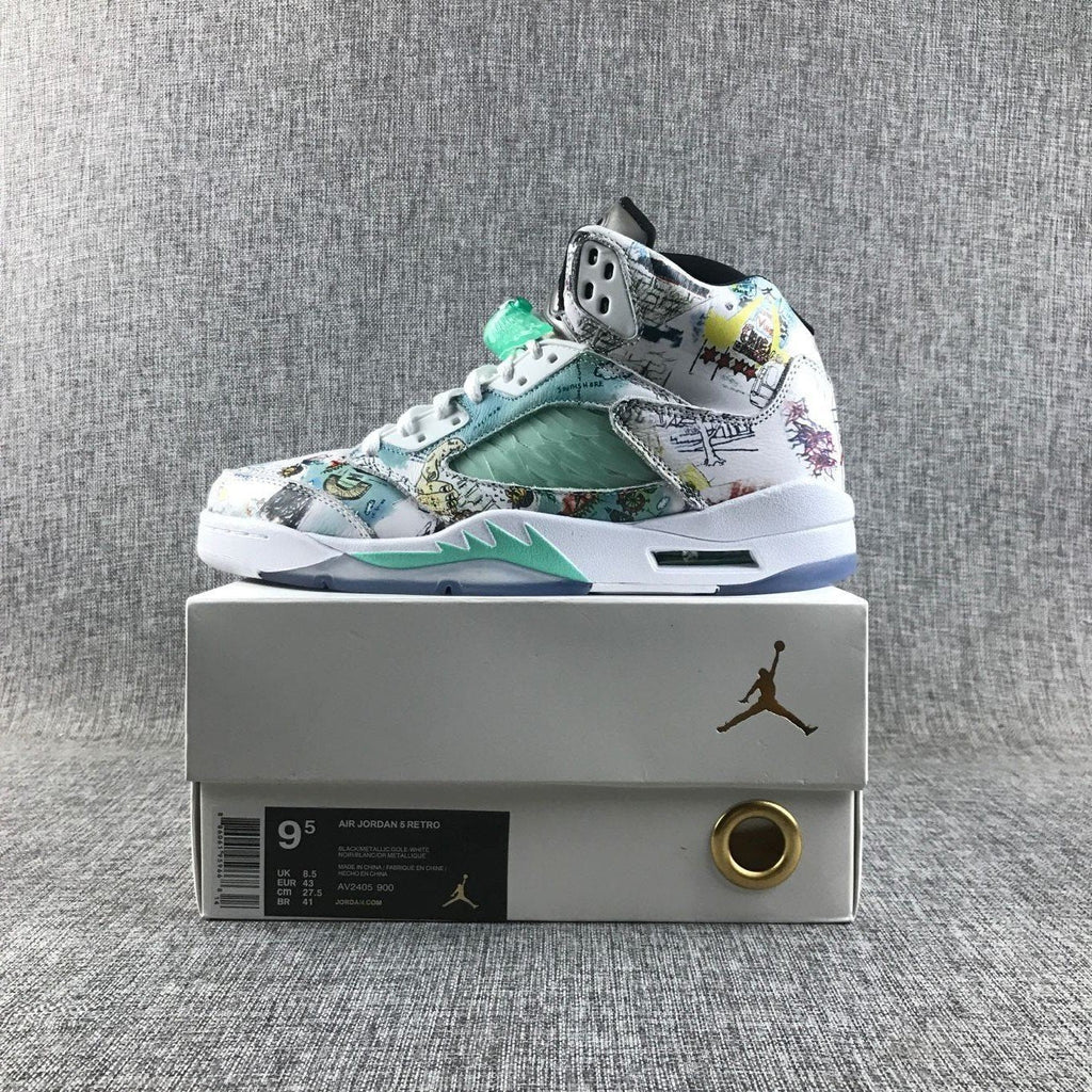 Retro Basketball Shoe 5 Colorful Comic AJ5