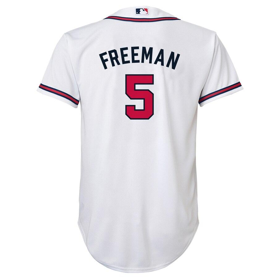 Freeman 5 Atlanta Braves Youth Navy Official Cool Base Player Jersey