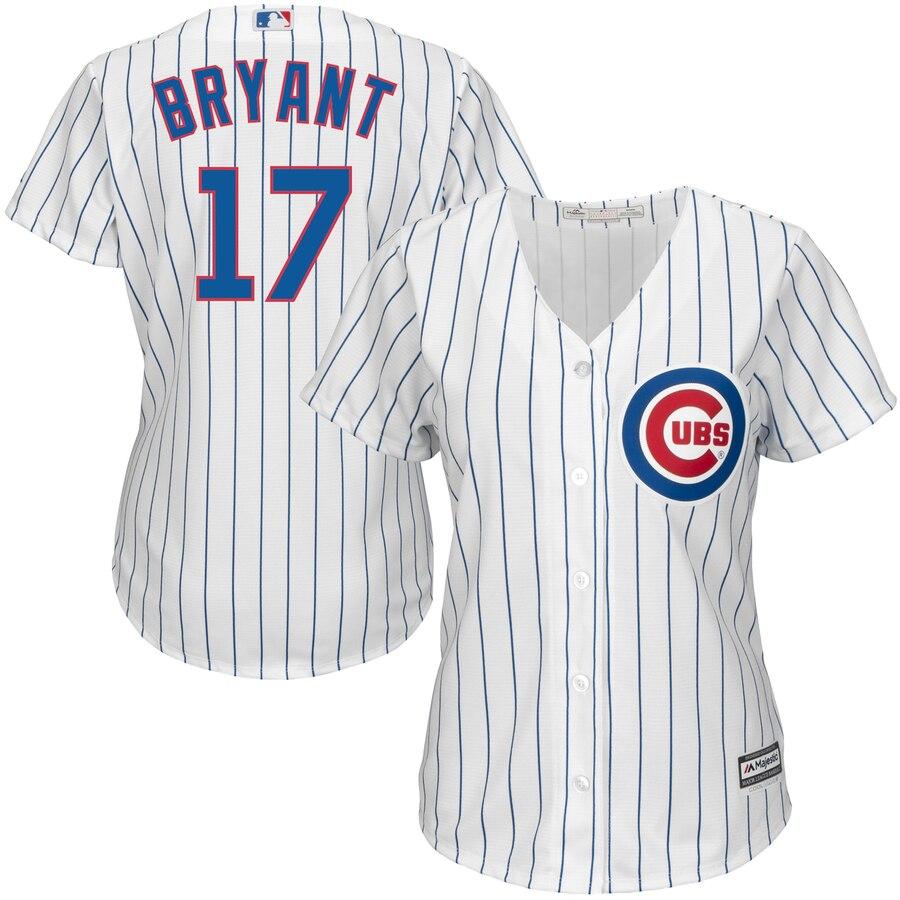 Kris Bryant 17 Chicago Cubs Women's Gray Cool Base Replica Player Jersey