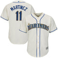 Men's Seattle Mariners Edgar Martinez Majestic Alternate Cream Official Cool Base Replica Player Jersey