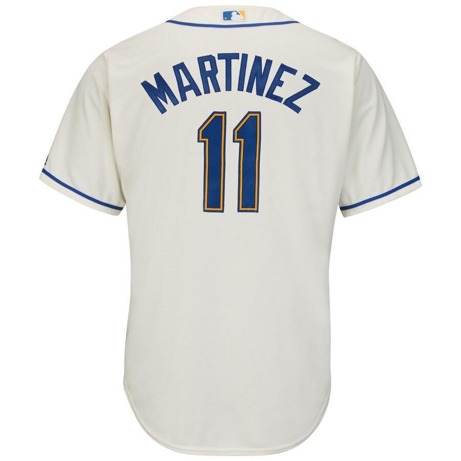 Men's Seattle Mariners Edgar Martinez Majestic Alternate Cream Official Cool Base Replica Player Jersey