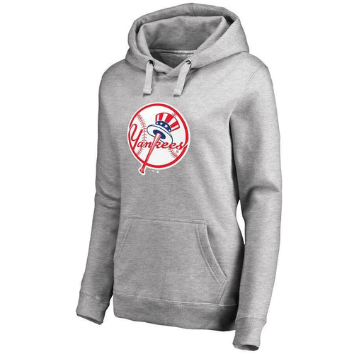 #33 BIRD Women's New York Yankees Ash Personalized Backer Pullover Hoodie