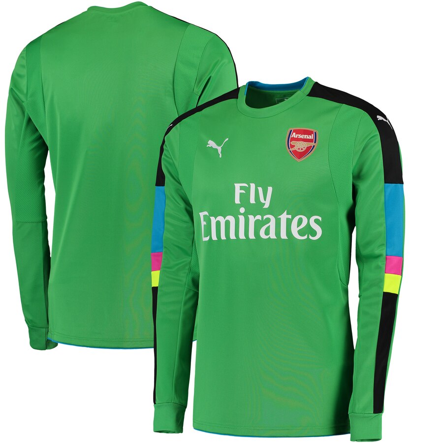 Puma 2016/17 Away Goalkeeper Long Sleeve Shirt With English Premier League Sponsor - Green