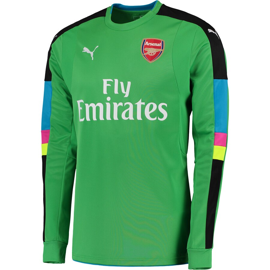 Puma 2016/17 Away Goalkeeper Long Sleeve Shirt With English Premier League Sponsor - Green