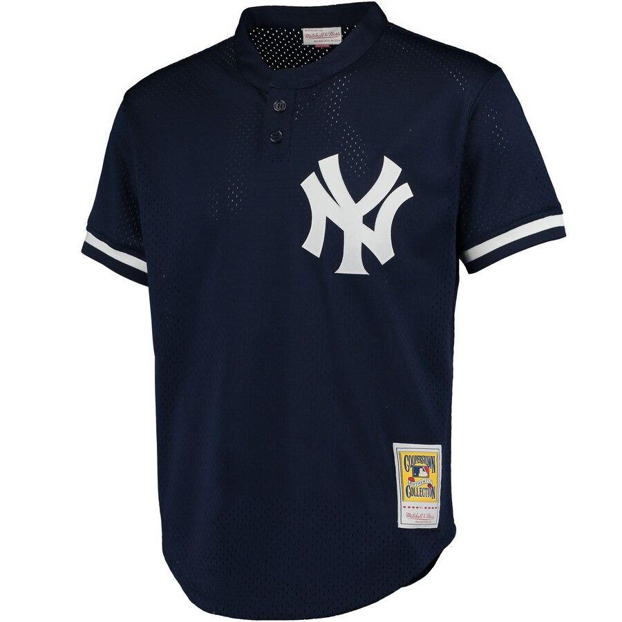 Men's New York Yankees Mariano Rivera Mitchell & Ness Navy Cooperstown Mesh Batting Practice Jersey