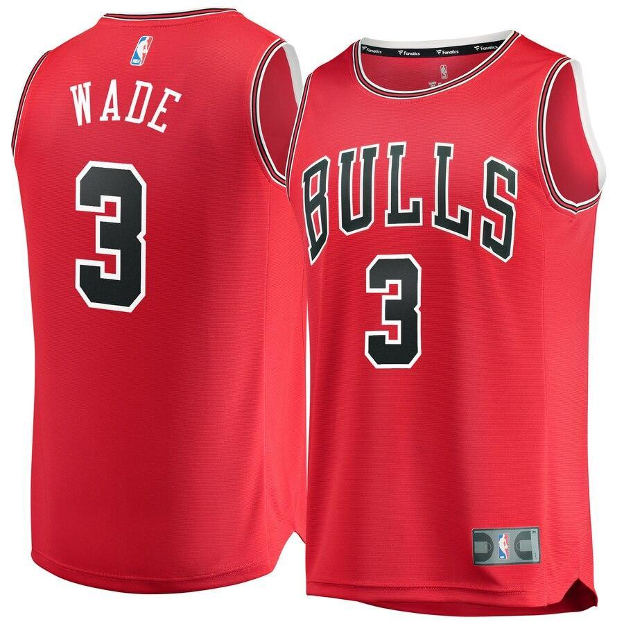 Dwyane Wade Chicago Bulls Fast Break Replica Jersey Red - Icon Edition