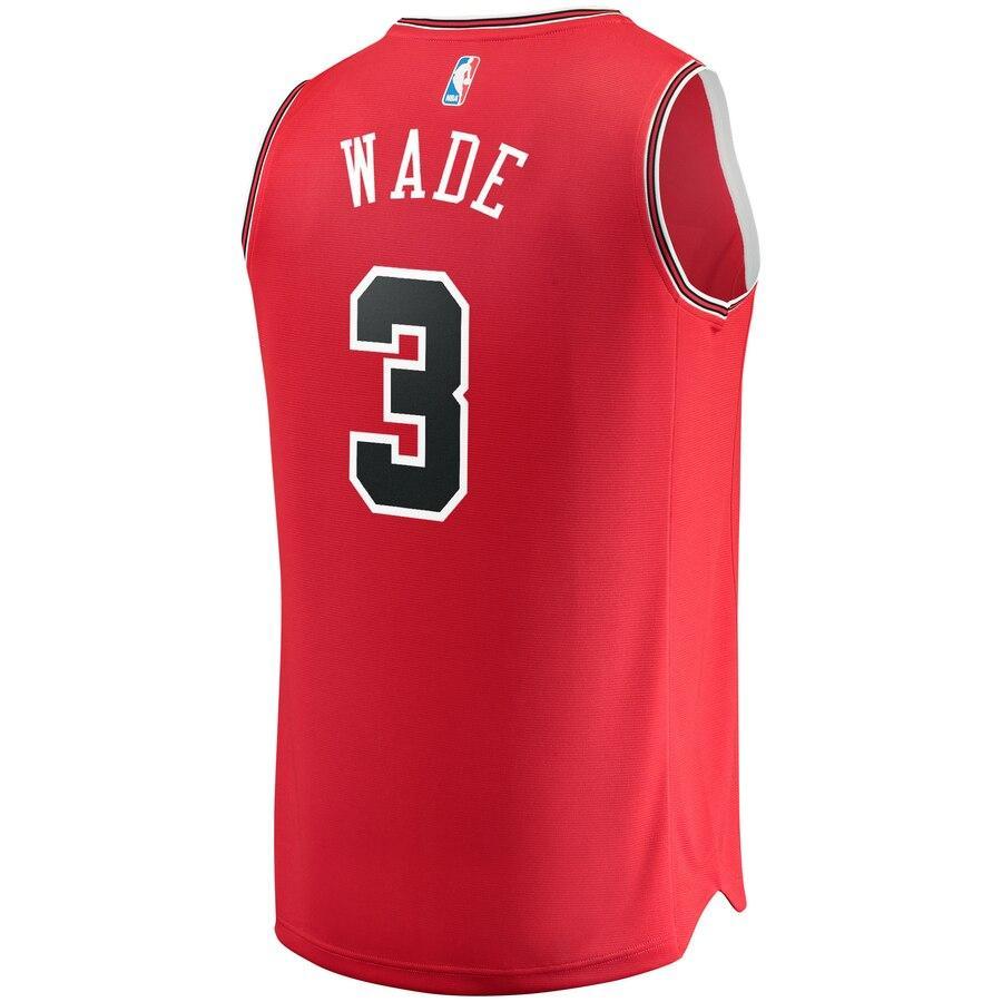 Dwyane Wade Chicago Bulls Fast Break Replica Jersey Red - Icon Edition