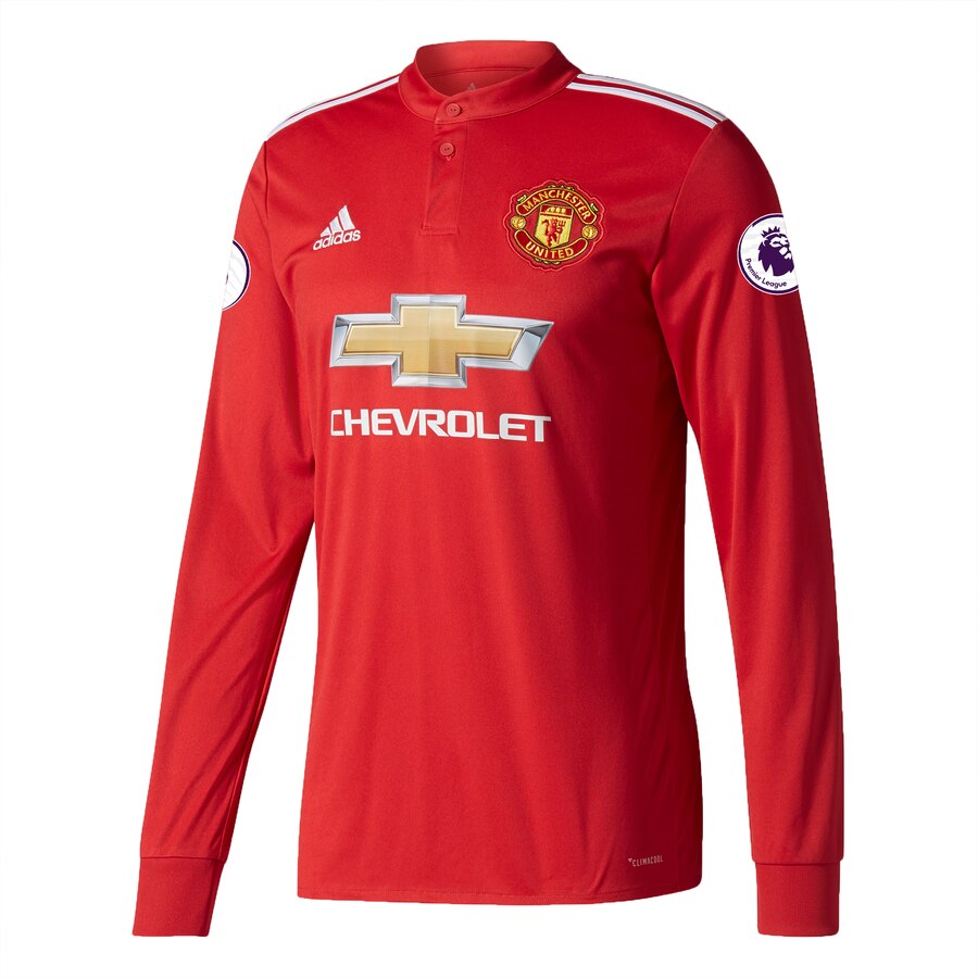 Mkhitaryan 2017/18 Home Replica Patch Long Sleeve Jersey - Red