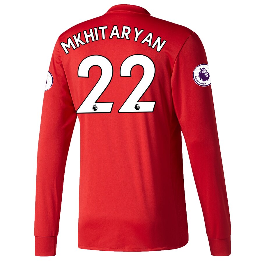 Mkhitaryan 2017/18 Home Replica Patch Long Sleeve Jersey - Red