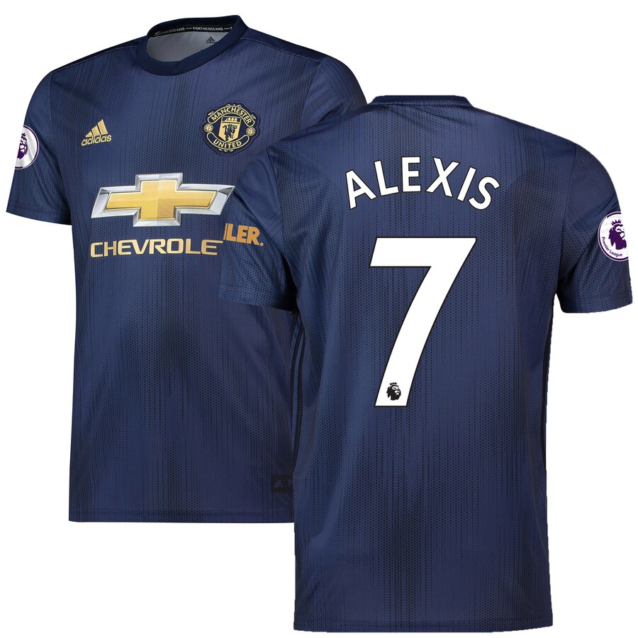 Alexis Sanchez 2018/19 Third Replica Player Jersey – Navy