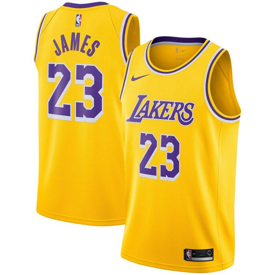 LBJ Basketball Shoe James Los Angeles Lakers 2018/19 Swingman Jersey - Icon Edition