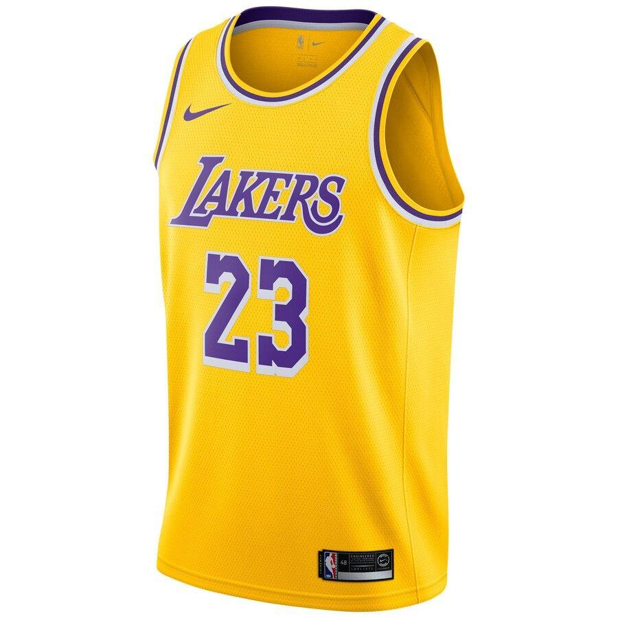 LBJ Basketball Shoe James Los Angeles Lakers 2018/19 Swingman Jersey - Icon Edition