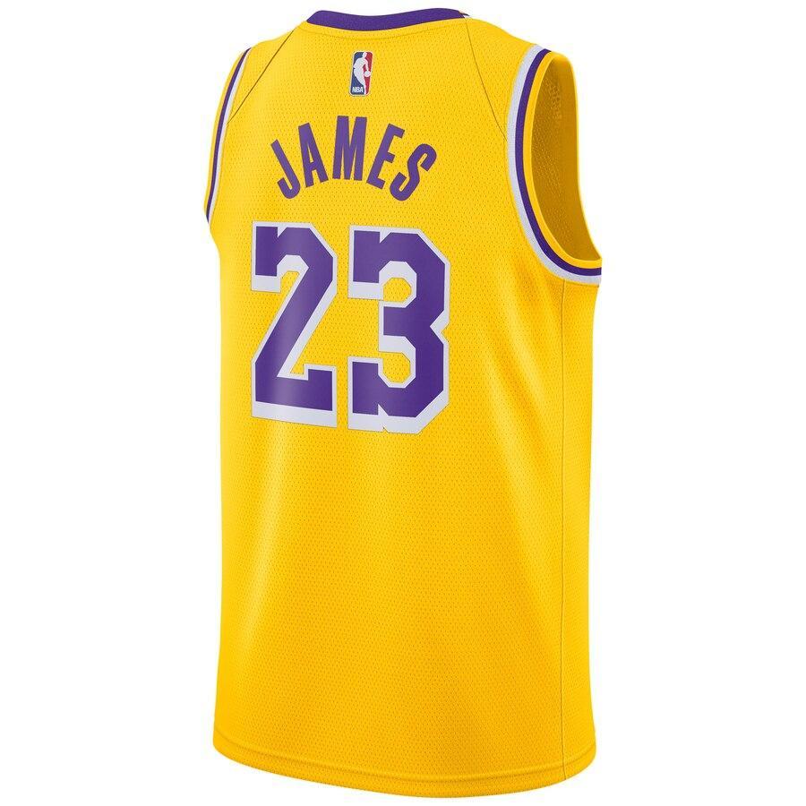 LBJ Basketball Shoe James Los Angeles Lakers 2018/19 Swingman Jersey - Icon Edition