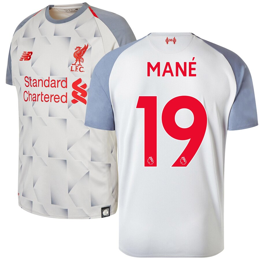 Sadio Mané New Balance Youth 2018/19 Third Replica Player Jersey – Gray