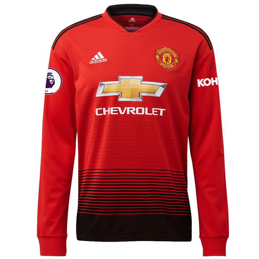 2018/19 Home Replica Patch Long Sleeve Jersey – Red