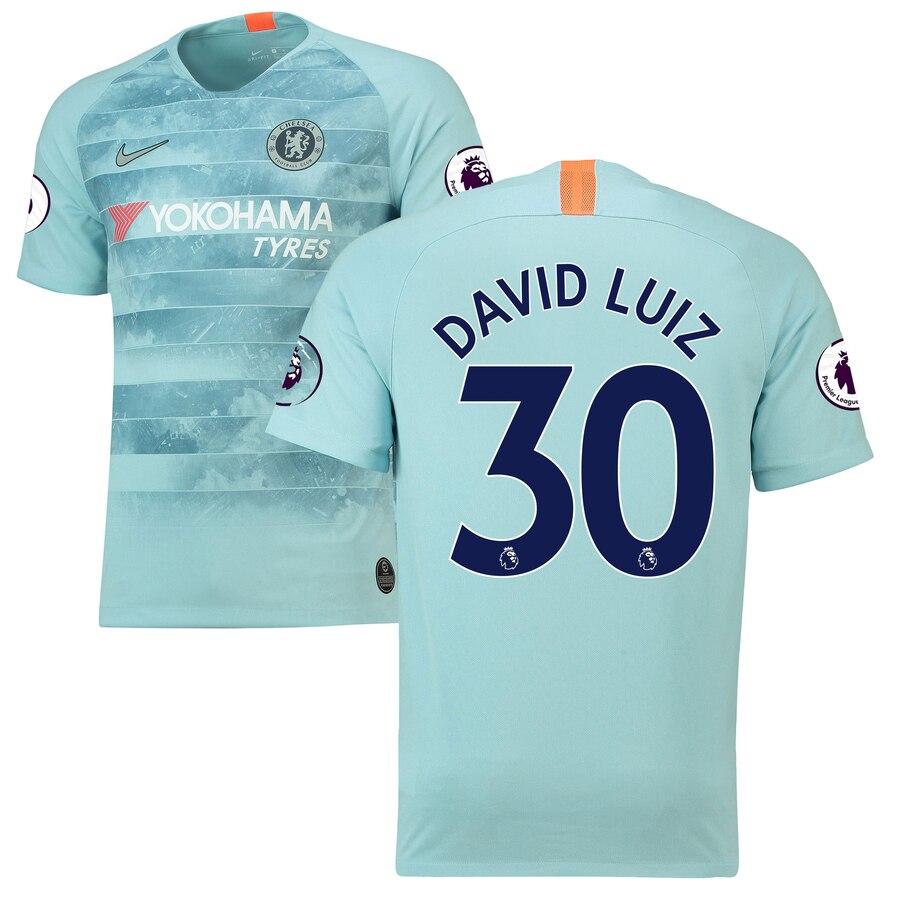 David Luiz 2018/19 Third Stadium Replica Player Jersey – Blue