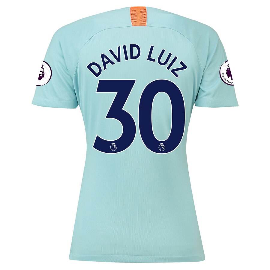 David Luiz Women's 2018/19 Third Stadium Replica Player Jersey – Blue