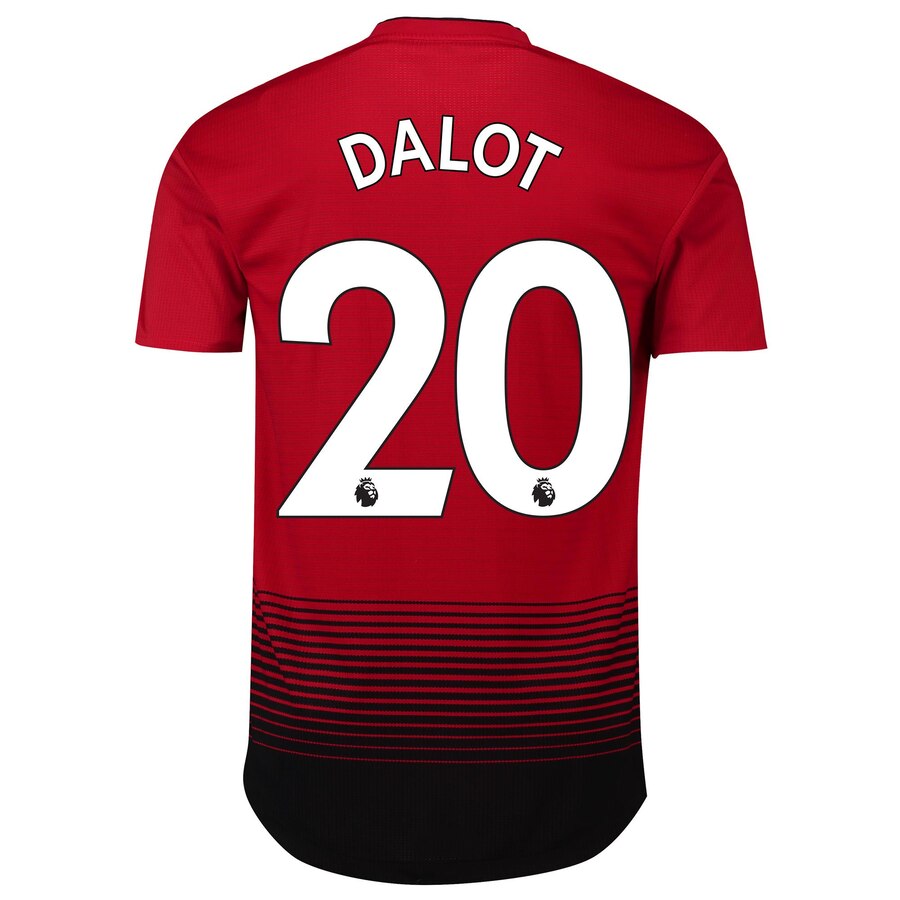 Diogo Dalot 18/19 Home Authentic Jersey – Red