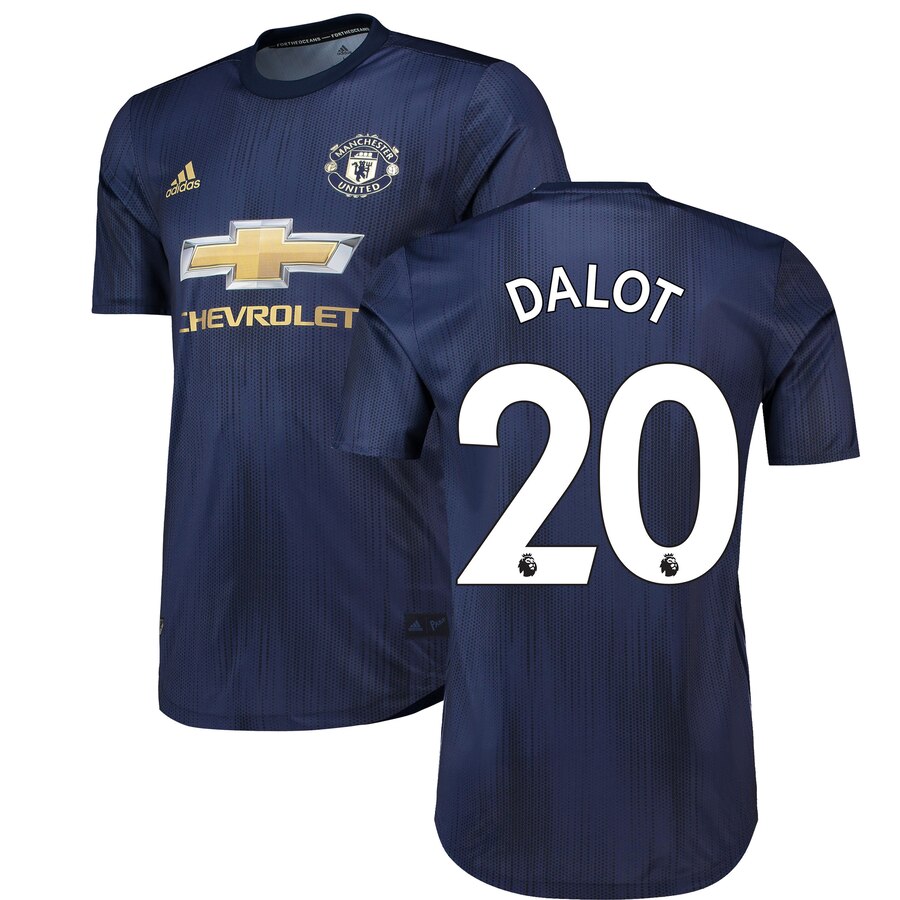 Diogo Dalot 18/19 Third Authentic Jersey – Navy
