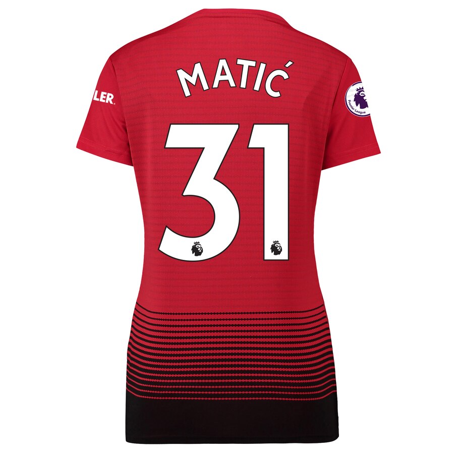 Nemanja Matic Women's 18/19 Home Replica Jersey – Red
