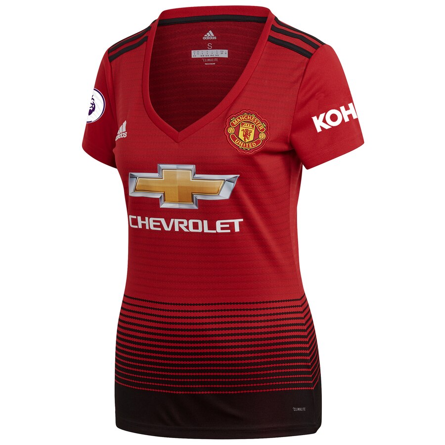 Paul Pogba Women's 18/19 Home Replica Jersey – Red