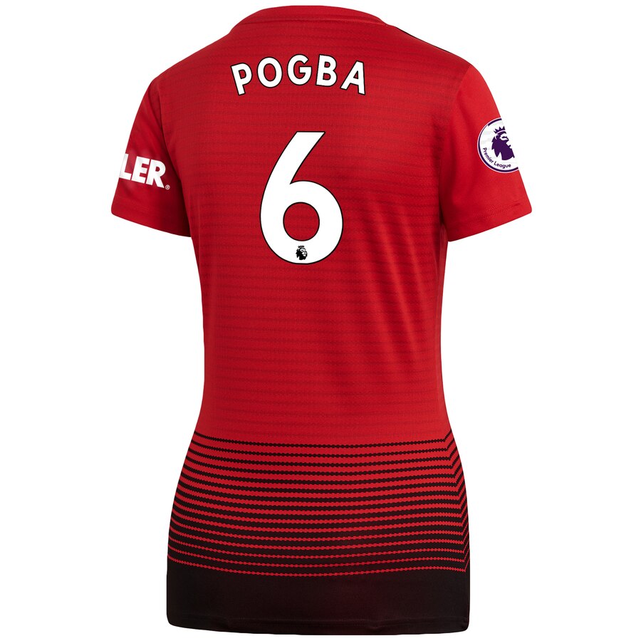 Paul Pogba Women's 18/19 Home Replica Jersey – Red