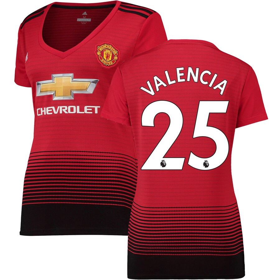 Antonio Valencia Women's 18/19 Home Replica Jersey – Red