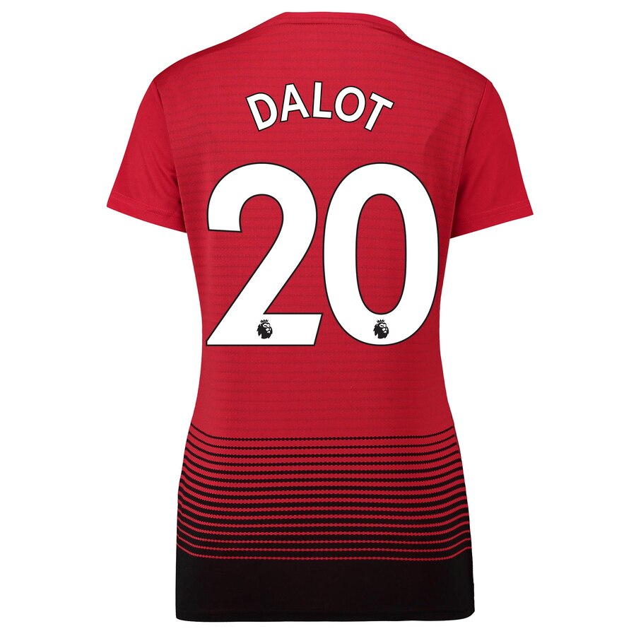 Diogo Dalot Women's 18/19 Home Replica Jersey – Red