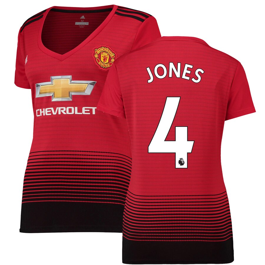 Phil Jones Women's 18/19 Home Replica Jersey – Red