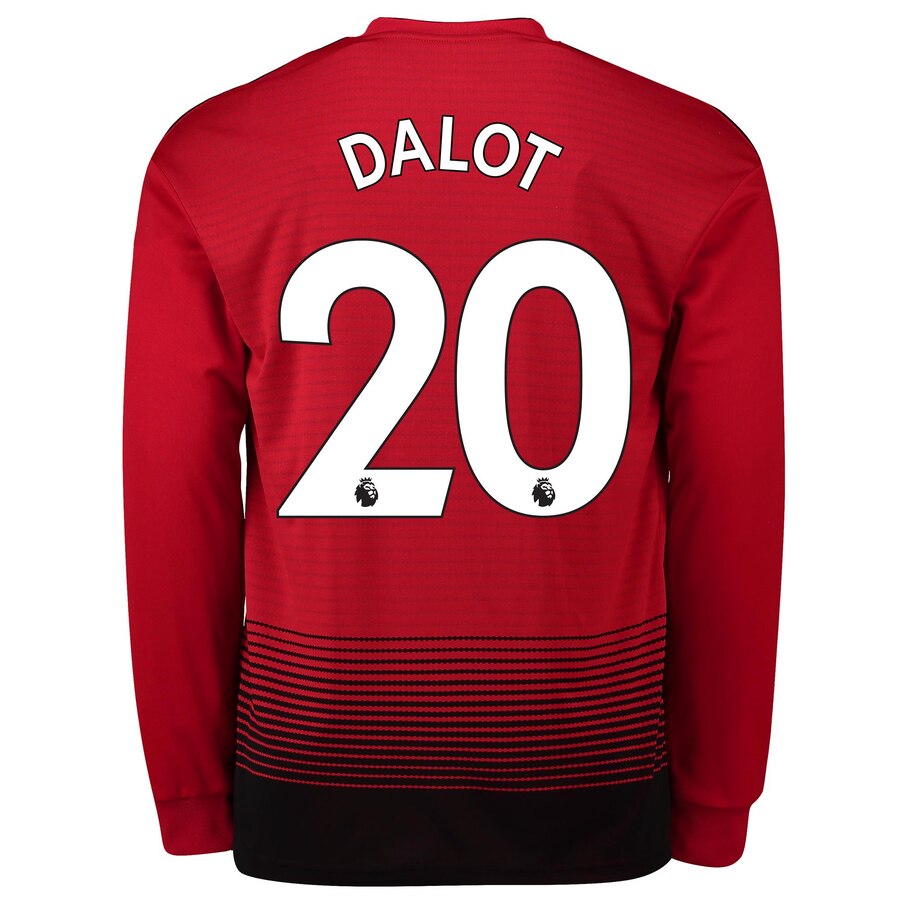 Diogo Dalot 18/19 Home Long Sleeve Jersey – Red