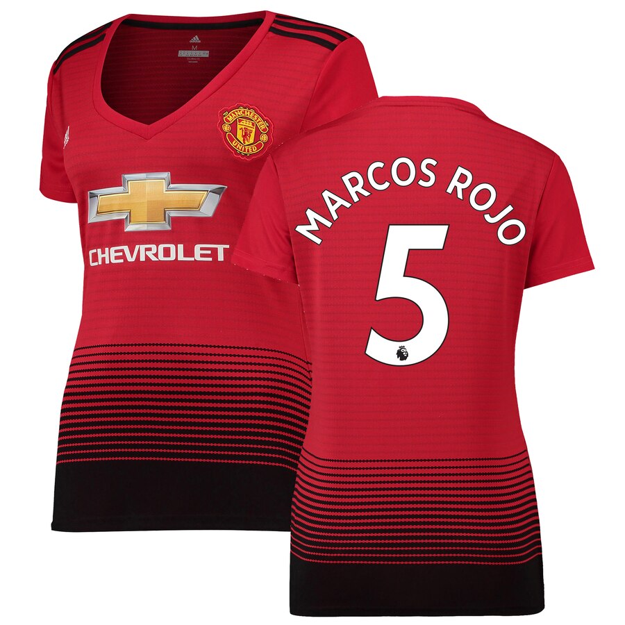 Marcos Rojo Women's 18/19 Home Replica Jersey – Red