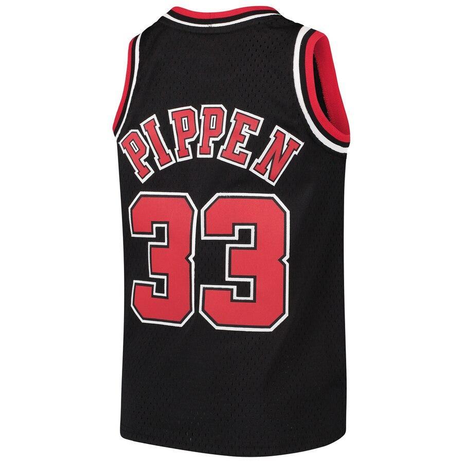 Scottie Pippen Chicago Bulls Youth Hardwood Classics Swingman Throwback Jersey – Black