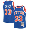 Patrick Ewing New York Knicks Youth Hardwood Classics Swingman Throwback Jersey – Blue