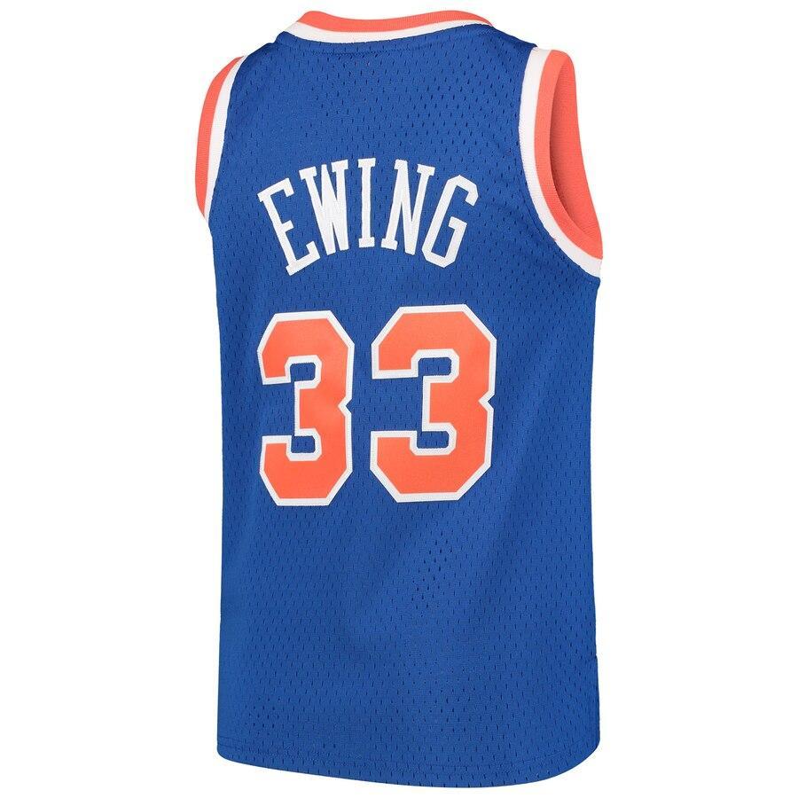 Patrick Ewing New York Knicks Youth Hardwood Classics Swingman Throwback Jersey – Blue