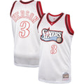 Allen Iverson Philadelphia 76ers Hardwood Classics Platinum Swingman Jersey