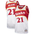 Dominique Wilkins Atlanta Hawks Hardwood Classics Platinum Swingman Jersey