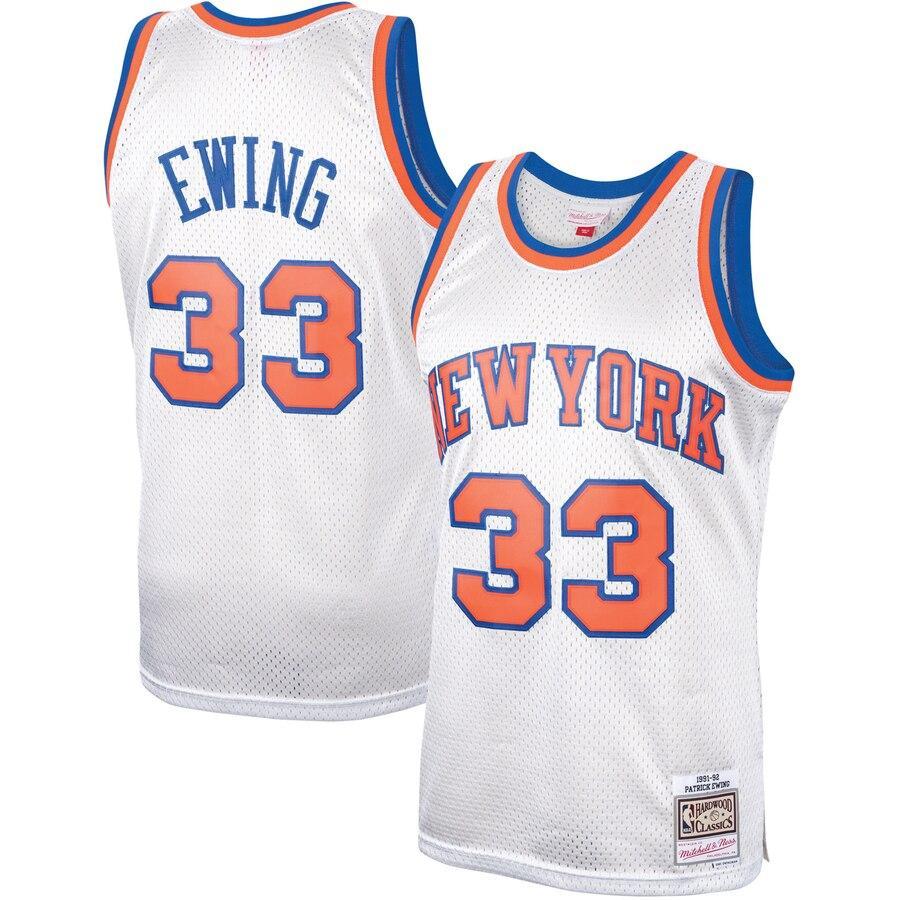 Patrick Ewing New York Knicks Hardwood Classics Platinum Swingman Jersey