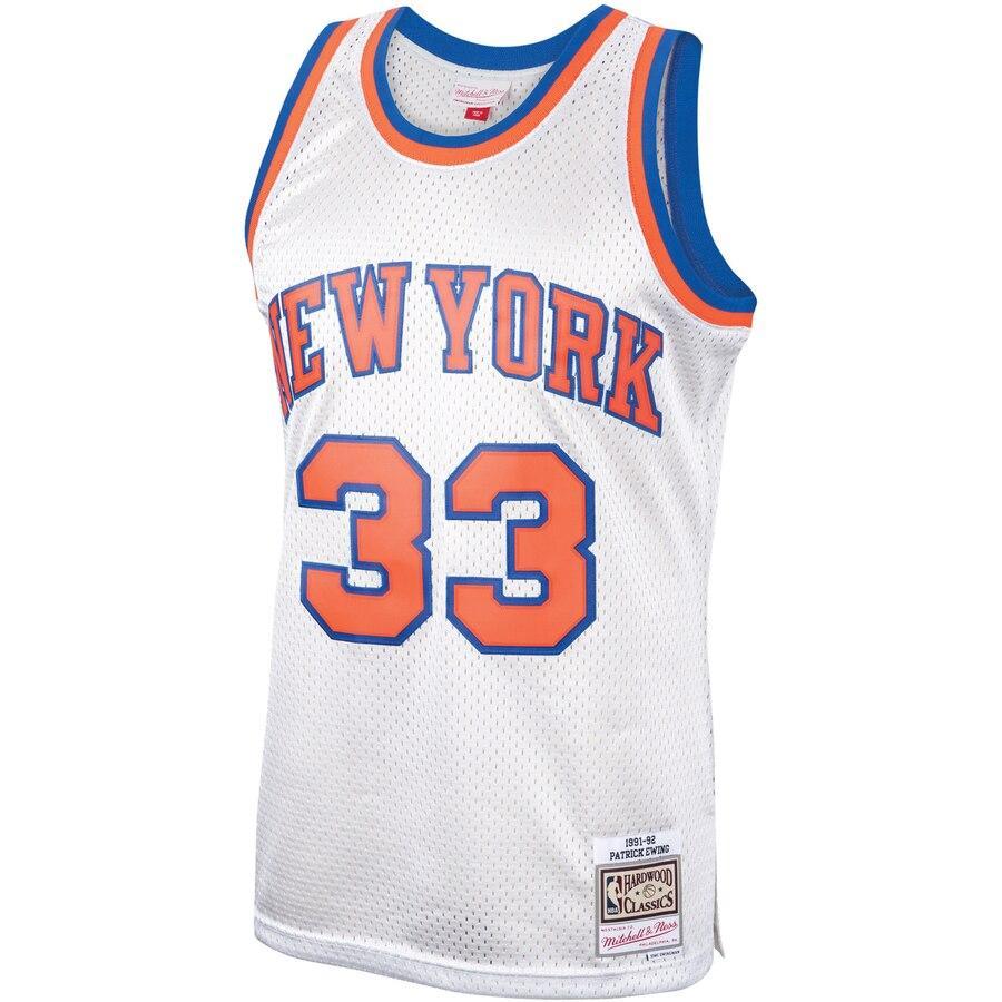 Patrick Ewing New York Knicks Hardwood Classics Platinum Swingman Jersey