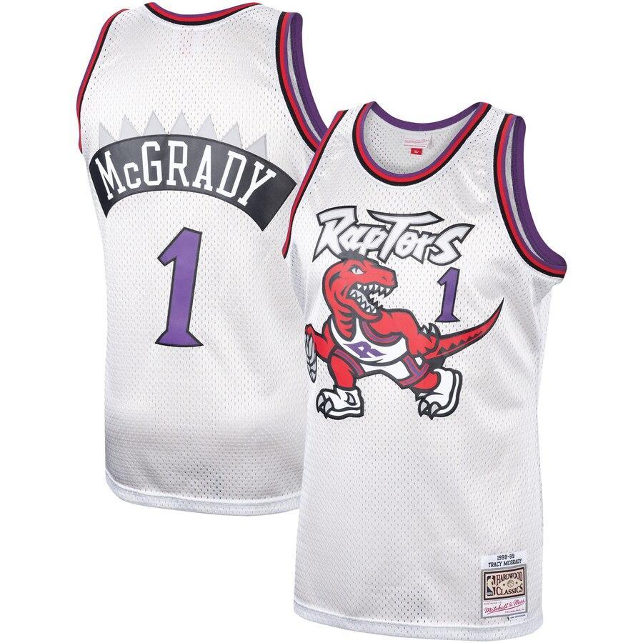 Tracy McGrady Toronto Raptors Hardwood Classics Platinum Swingman Jersey