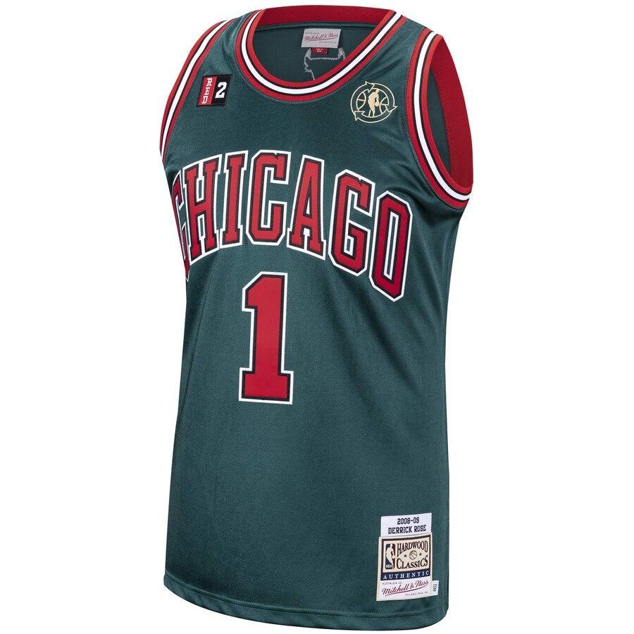 Derrick Rose Chicago Bulls Hardwood Classics 2008-09 Authentic Jersey – Green