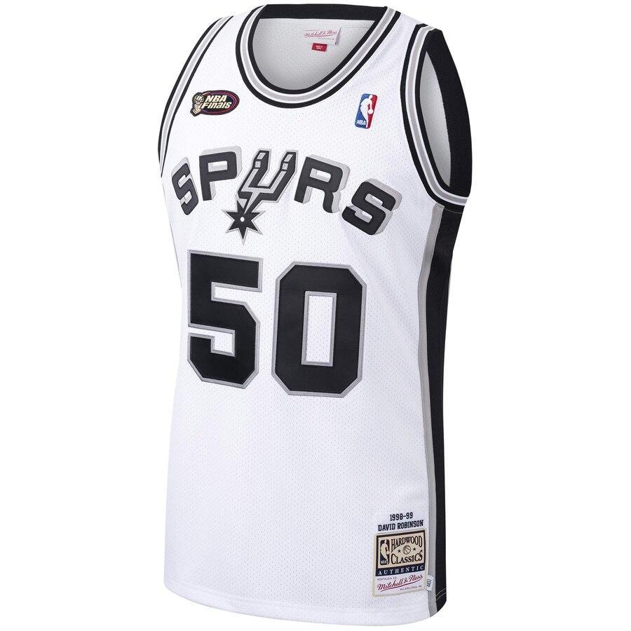 David Robinson San Antonio Spurs Hardwood Classics 1998-99 Authentic Jersey – White