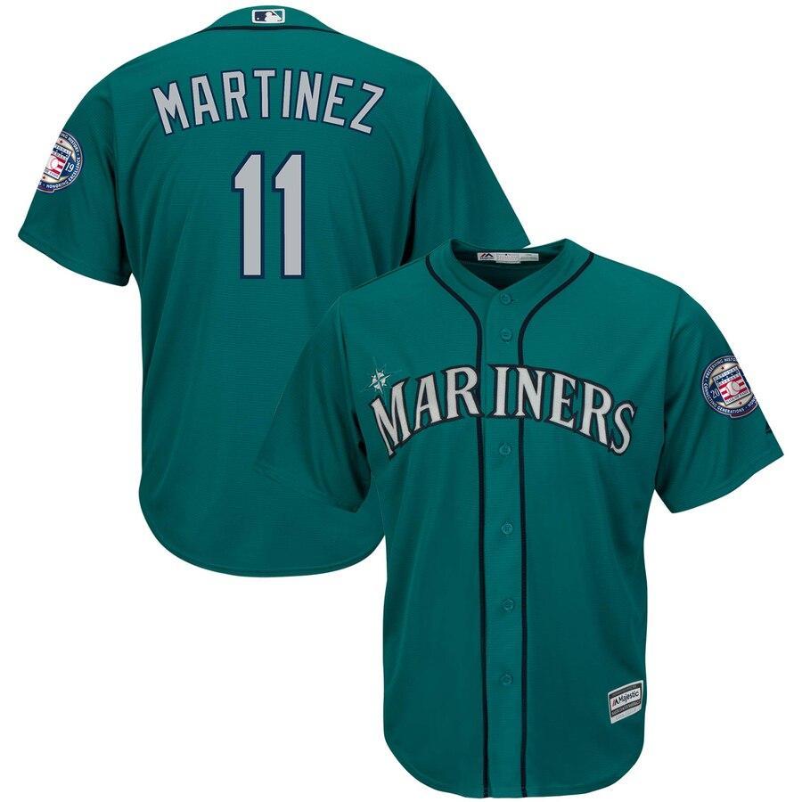 Men's Seattle Mariners Edgar Martinez Alternate Northwest Green 2019 Hall of Fame Induction Cool Base Player Jersey